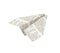 Paper origami airplane. Newspaper Handicraft