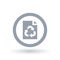 Paper page recycle icon. Office recycling symbol.