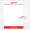 paper page vector illustration. Company identity business template. Branding offece A4 paper. Red and white