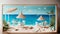 Paper Paradise A Whimsical Beach Cabana in Stunning Paper Art.AI Generated