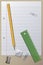 Paper, Pencil, Eraser, Pencil Sharpener, Ruler and Clips