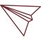 Paper plane icon origami airplane fly vector