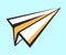 Paper plane icon. Pop art style sign. Air mail, post letter, delivery service or e-mail concept. Career, growth, inf