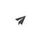 Paper plane icon, send message on email isolated flat icon, illustration on white background.