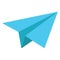 Paper plane icon, sending message sign, direct message button, airplane on the sk