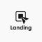 paper plane landing on target logo icon vector template