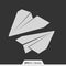 Paper plane model icon for web and mobile