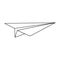Paper plane origami symbol isolated in black and white