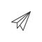 Paper plane outline icon