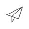 Paper plane, post, communication line icon.
