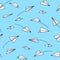 Paper Plane Seamless Pattern isolated Vector wallpaper Background Illustration