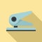 Paper punch icon, flat style