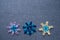 Paper quilling Christmas Crafts in the form of snowflakes from s