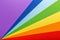 Paper rainbow colored rays stripes background