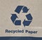 Paper recycled sign