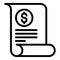 Paper restructuring icon, outline style