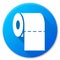 Paper roll blue circle icon