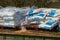 Paper sacks of Linseed grain