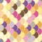 Paper scales seamless vector squama colourful yellow stickers pattern