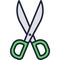 Paper scissors vector icon flat school stationery