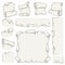 Paper scrolls of vector old papyrus sheets