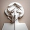 Paper sculpture of a woman - ai generated image