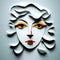 Paper sculpture of a woman - ai generated image