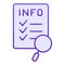 Paper search flat icon. Document and magnifier blue icons in trendy flat style. Search info list gradient style design