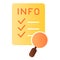 Paper search flat icon. Document and magnifier color icons in trendy flat style. Search info list gradient style design