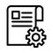 Paper setting vector  thin line icon
