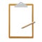 Paper sheet document note holder. Empty vector page isolated a4 clipboard