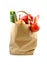 Paper shopping bag with grocery