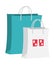 Paper shopping bags vector cartoon illustration.