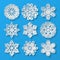 Paper snowflakes. Set 4