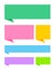 Paper speech bubble horizontal pastel color isolated on white, horizontal frame speech bubble label for message, dialog box