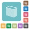 Paper stack square flat icons