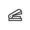 Paper stapler line icon