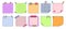 Paper sticky note set planning notebook vector