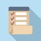 Paper task roll icon flat vector. Person event