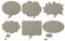 Paper textured speech bubbles