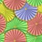 Paper umbrellas abstract seamless pattern