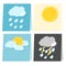Paper weather icon illustration