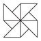 Paper windmill outline icon vector  for graphic design, logo, website, social media, mobile app, UI illustration