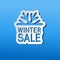 Paper winter sale, sticker - Christmas offer