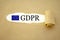 Paper work with General Data Protection Regulation GDPR DSGVO