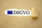 Paper work with General Data Protection Regulation GDPR DSGVO