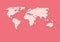 Paper World Map on Pink Background Vector
