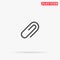Paperclip flat  icon