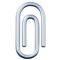 Paperclip high quality 3D render illustration. Office stationary object icon.