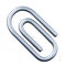 Paperclip high quality 3D render illustration. Office stationary object icon.